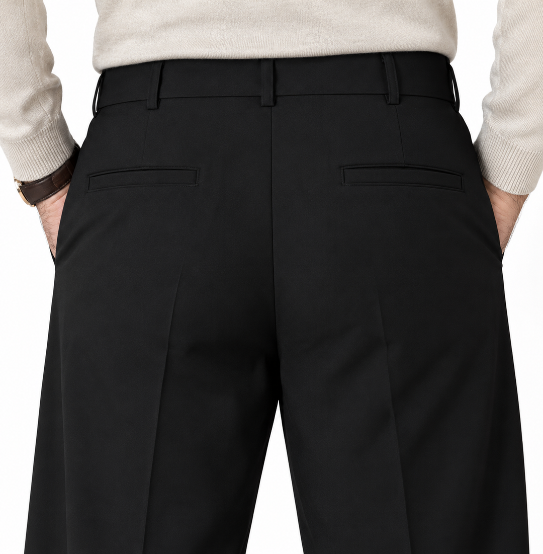 Old Money Tailored Pants-Black