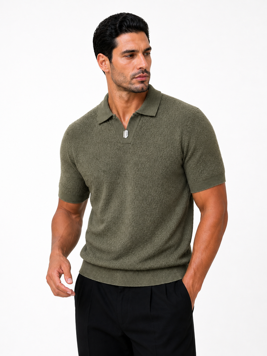 Premium Knit Polo Dark Olive