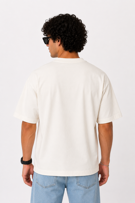 Basicwy oversize tee off white