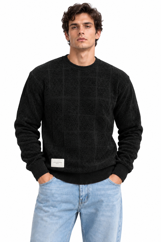 Premium Velvet Knit – Black