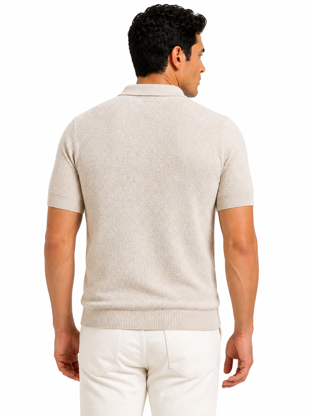 Premium Knit Polo Cream Sand