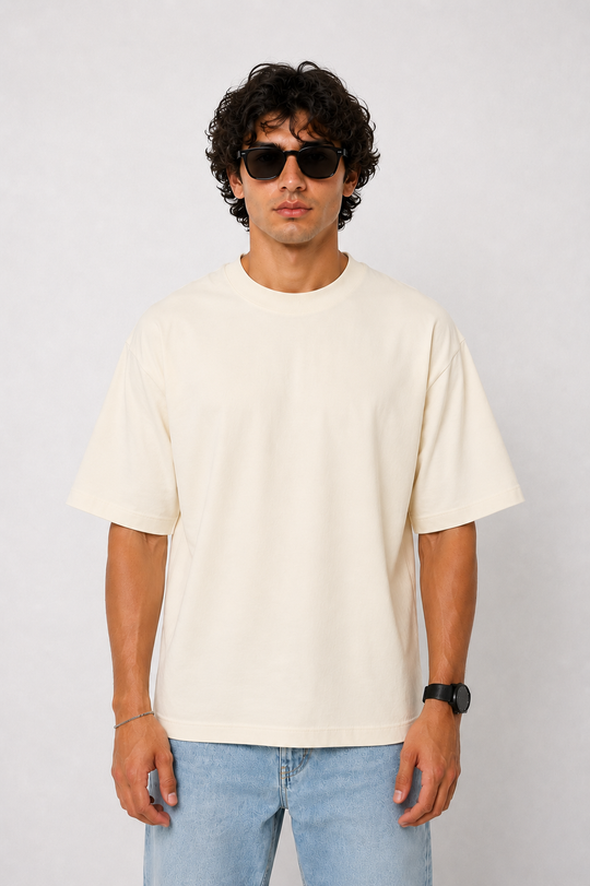 Basicwy oversize tee creamy