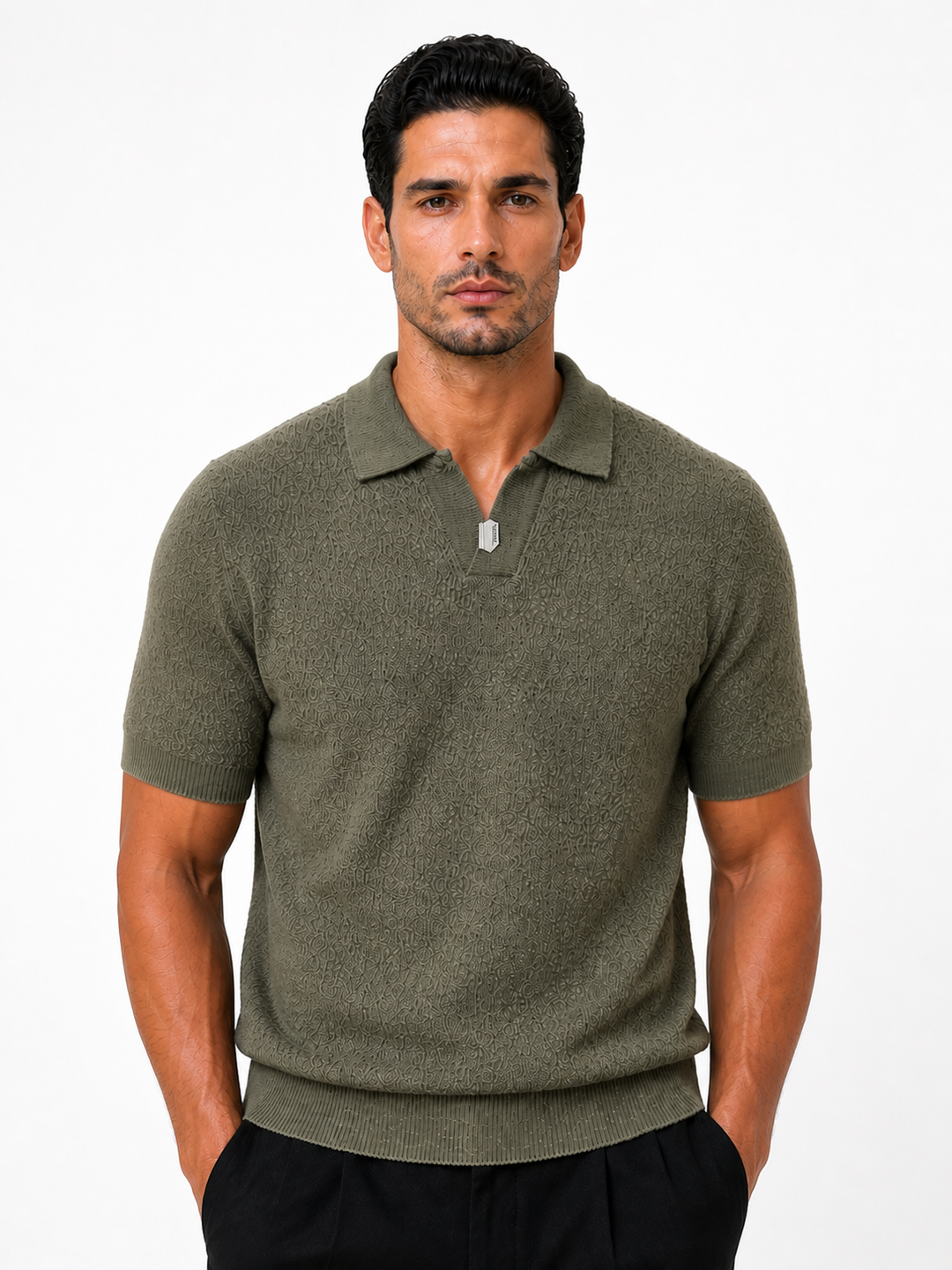Premium Knit Polo Dark Olive