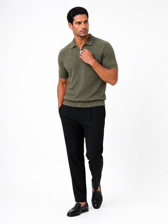 Premium Knit Polo Dark Olive