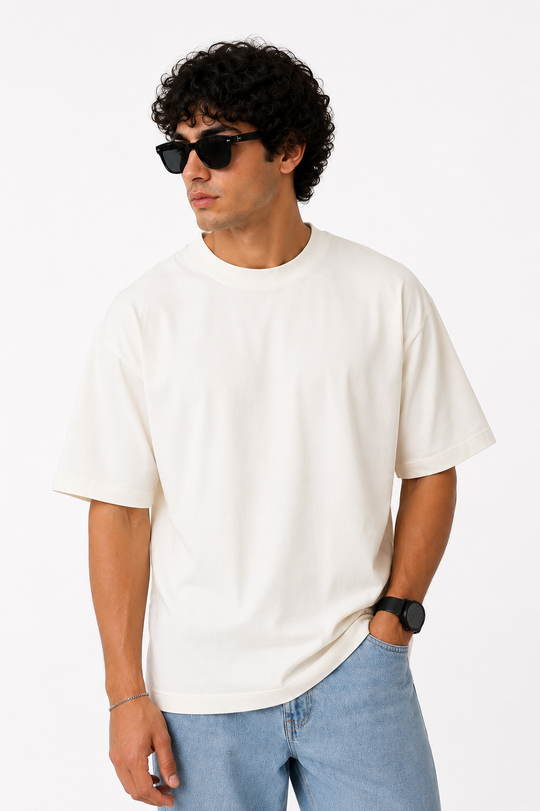 Basicwy oversize tee off white