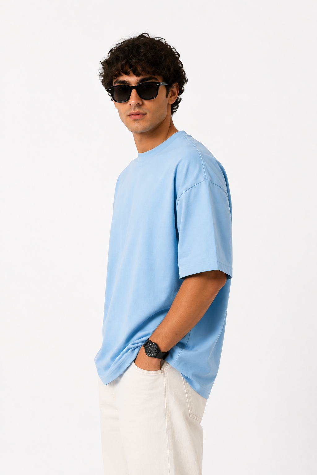 Basicwy oversize tee Baby blue
