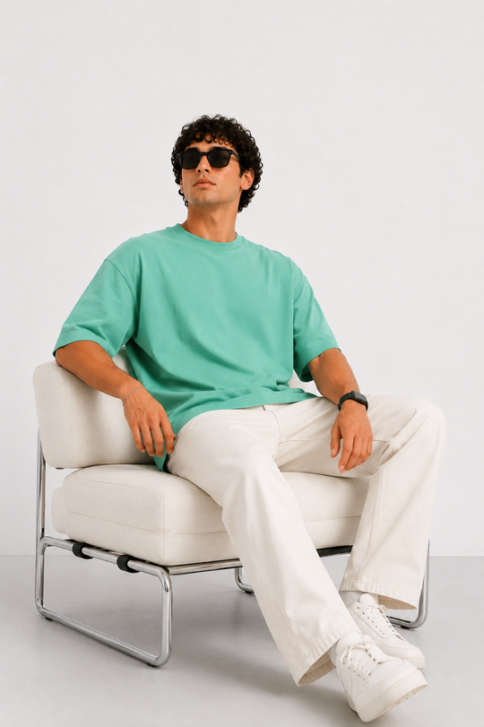 Basicwy oversize tee mint green