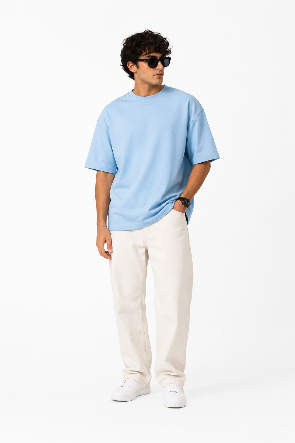 Basicwy oversize tee Baby blue