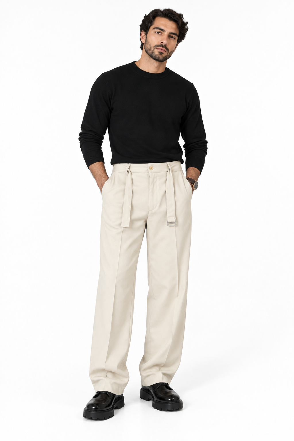 Old Money Tailored Pants-Beige