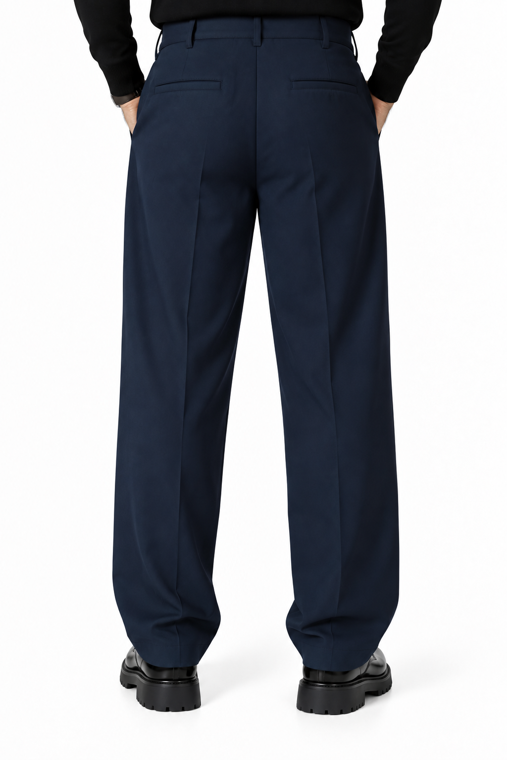Old Money Tailored Pants-Midnight Navy