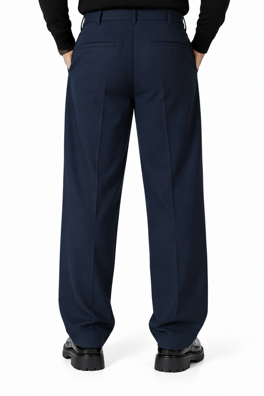 Old Money Tailored Pants-Midnight Navy