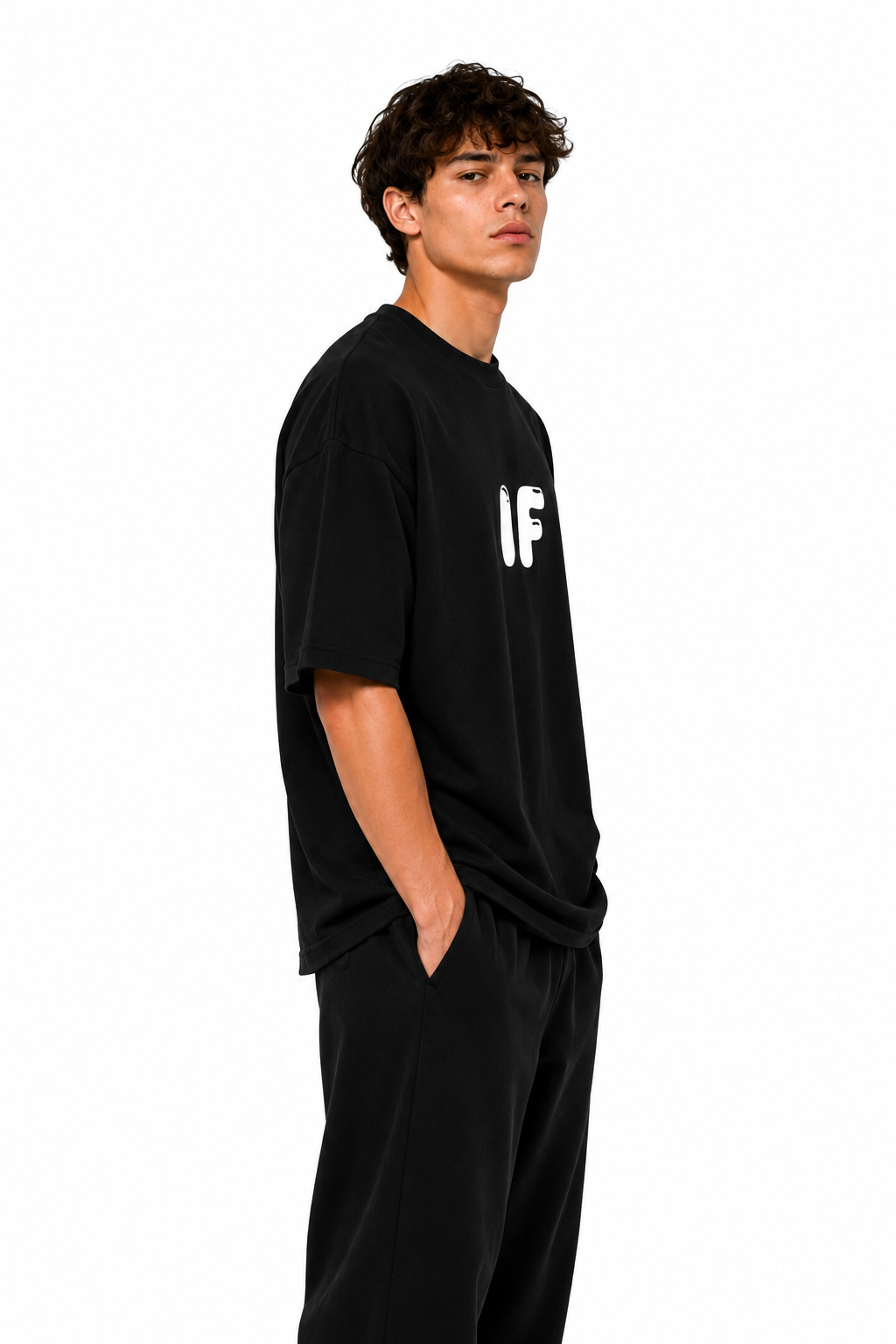 IF Oversized Tee Deeb Black