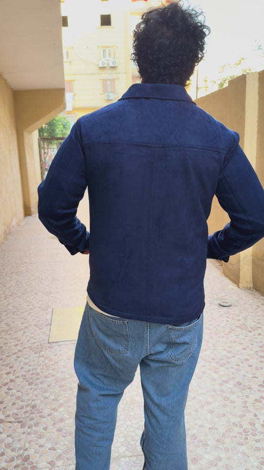 Premium Suede Jacket – Deeb Blue