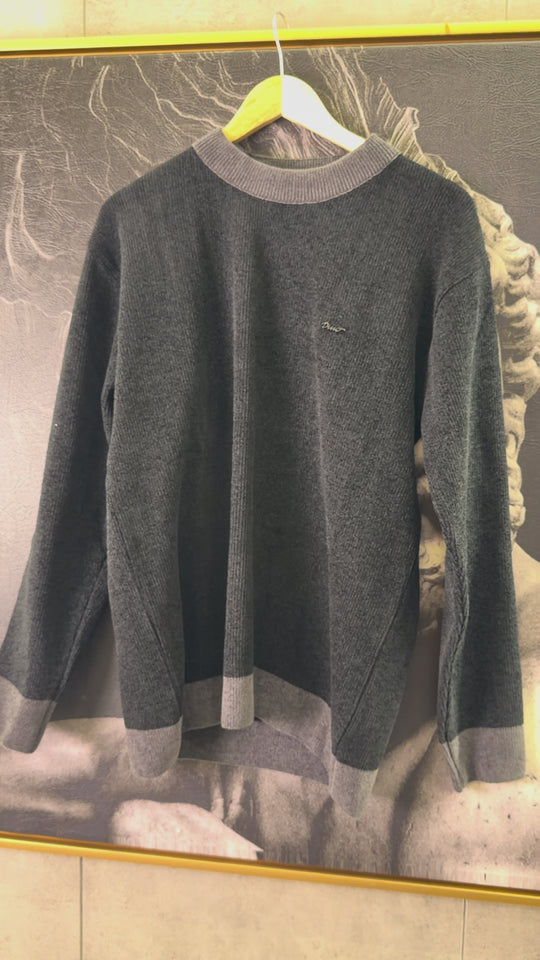 Premium Velvet Knit Crewneck – Black