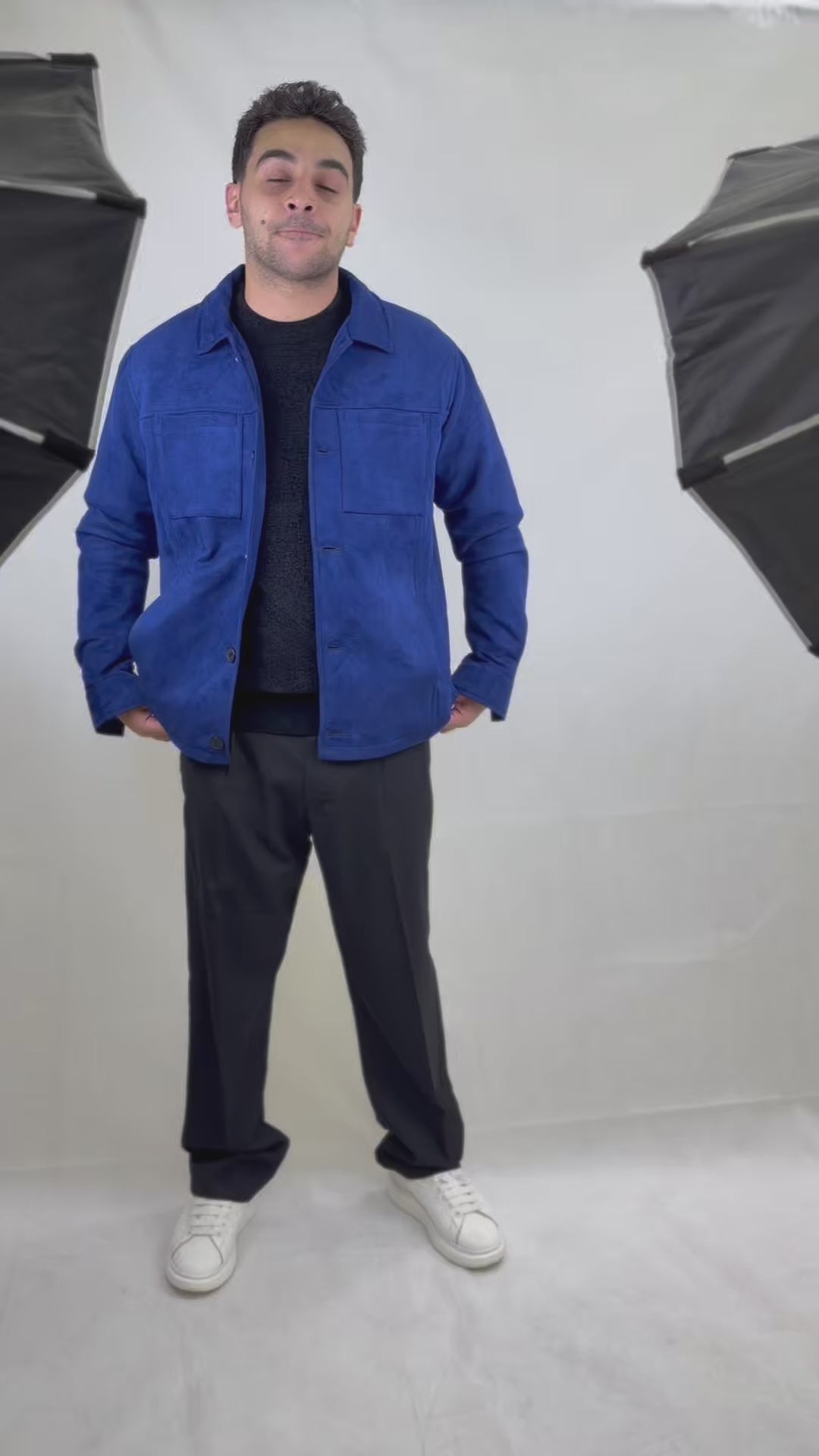 Premium Suede Jacket – Deeb Blue