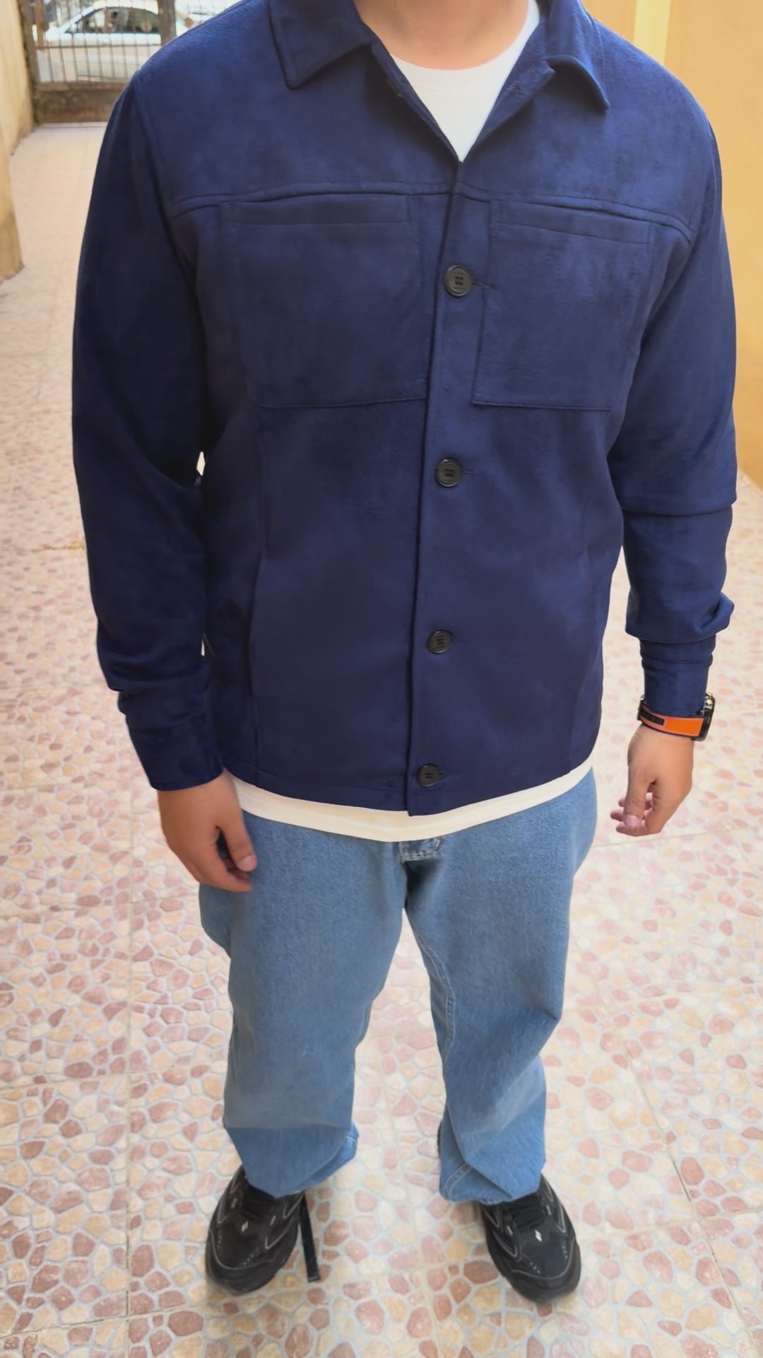 Premium Suede Jacket – Deeb Blue