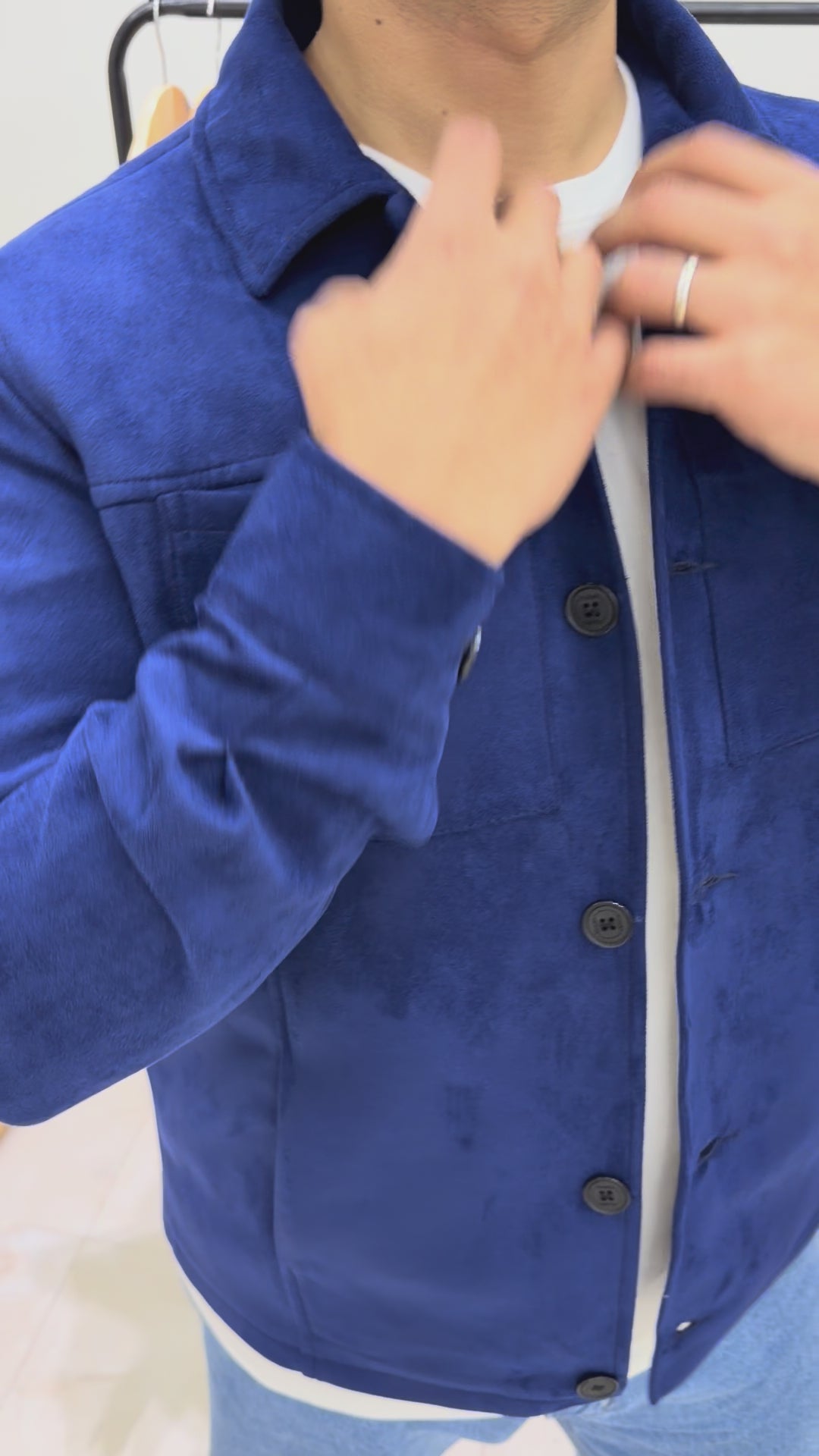 Premium Suede Jacket – Deeb Blue