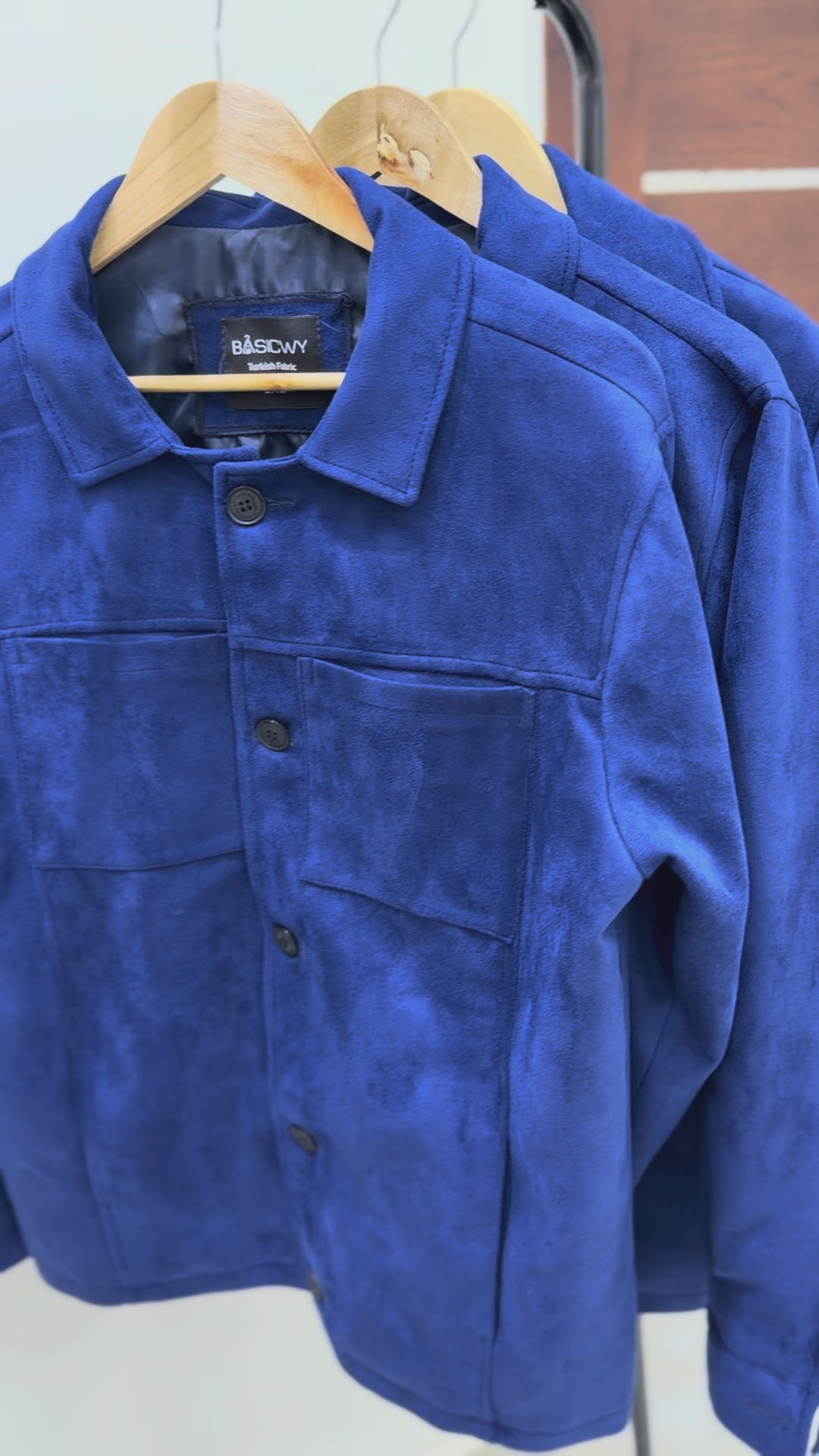 Premium Suede Jacket – Deeb Blue