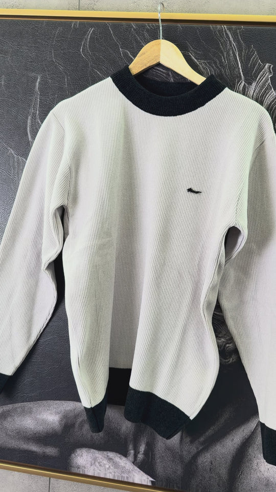 Premium Velvet Knit Crewneck – Pearl Grey