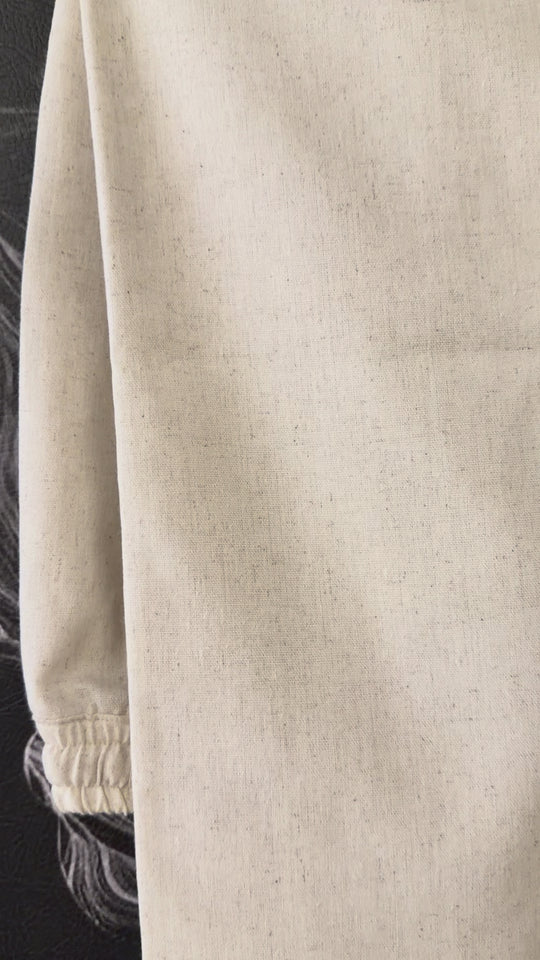 Natural Beige Linen Wide Leg