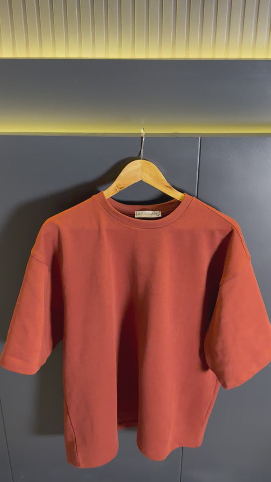 Basicwy oversize tee Terracotta